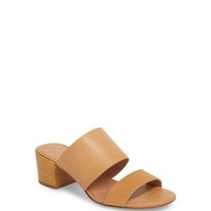 Madewell Kiera Block Heel Slide - Vintage Beige